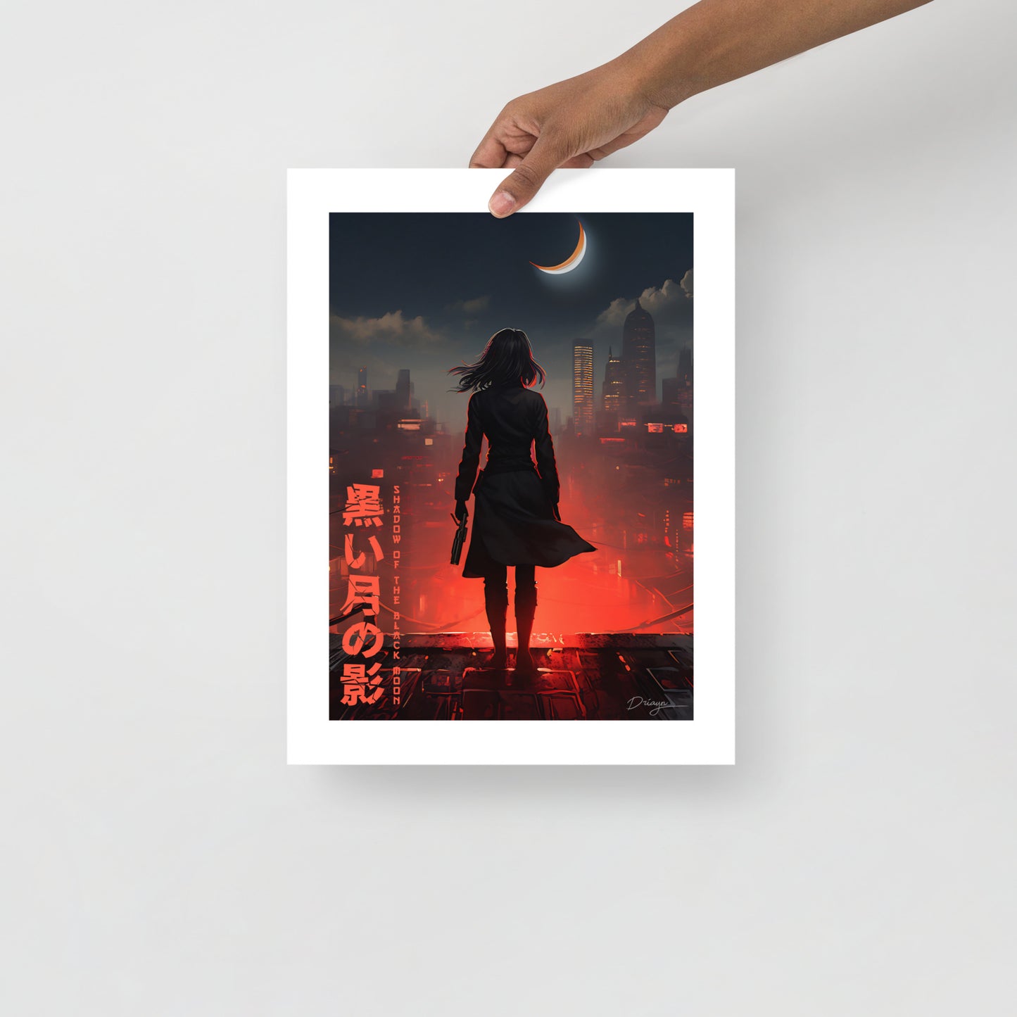 Shadow of the Black Moon [Blaster Edit] - Matte paper poster (Portrait version - white borders)