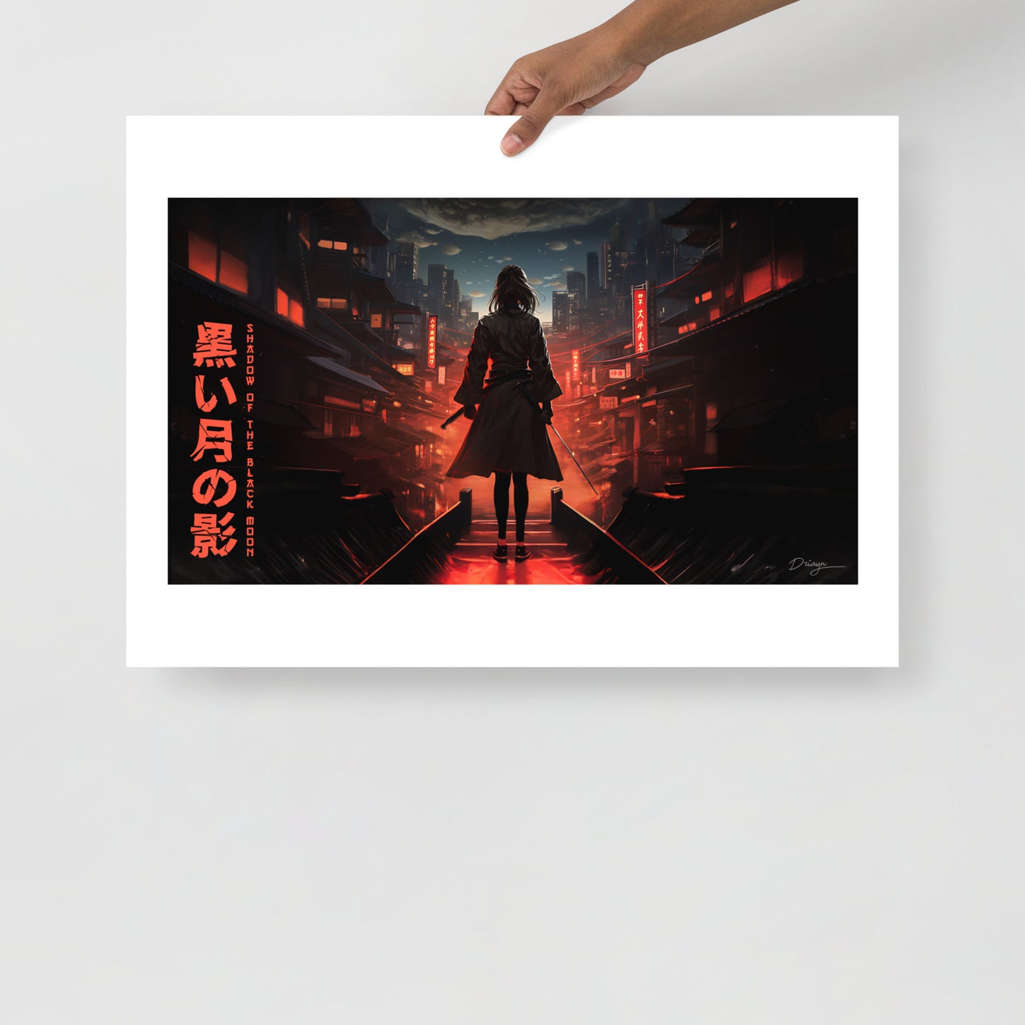 Shadow of the Black Moon [Katana Edit] - Matte paper poster (Landscape version - 16/9 format)