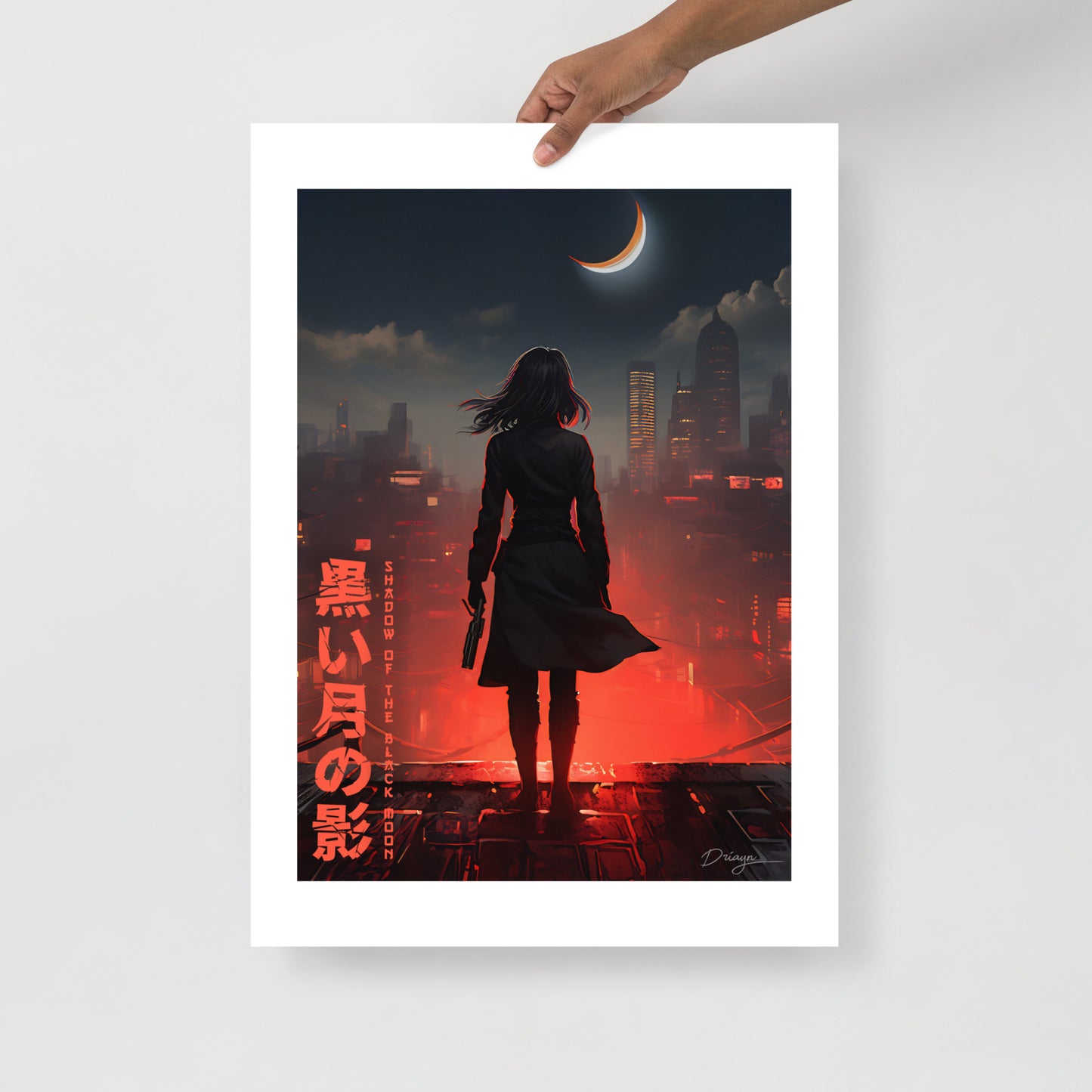 Shadow of the Black Moon [Blaster Edit] - Matte paper poster (Portrait version - white borders)