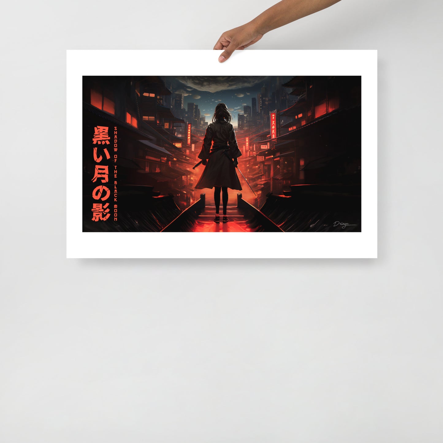 Shadow of the Black Moon [Katana Edit] - Matte paper poster (Landscape version - 16/9 format)