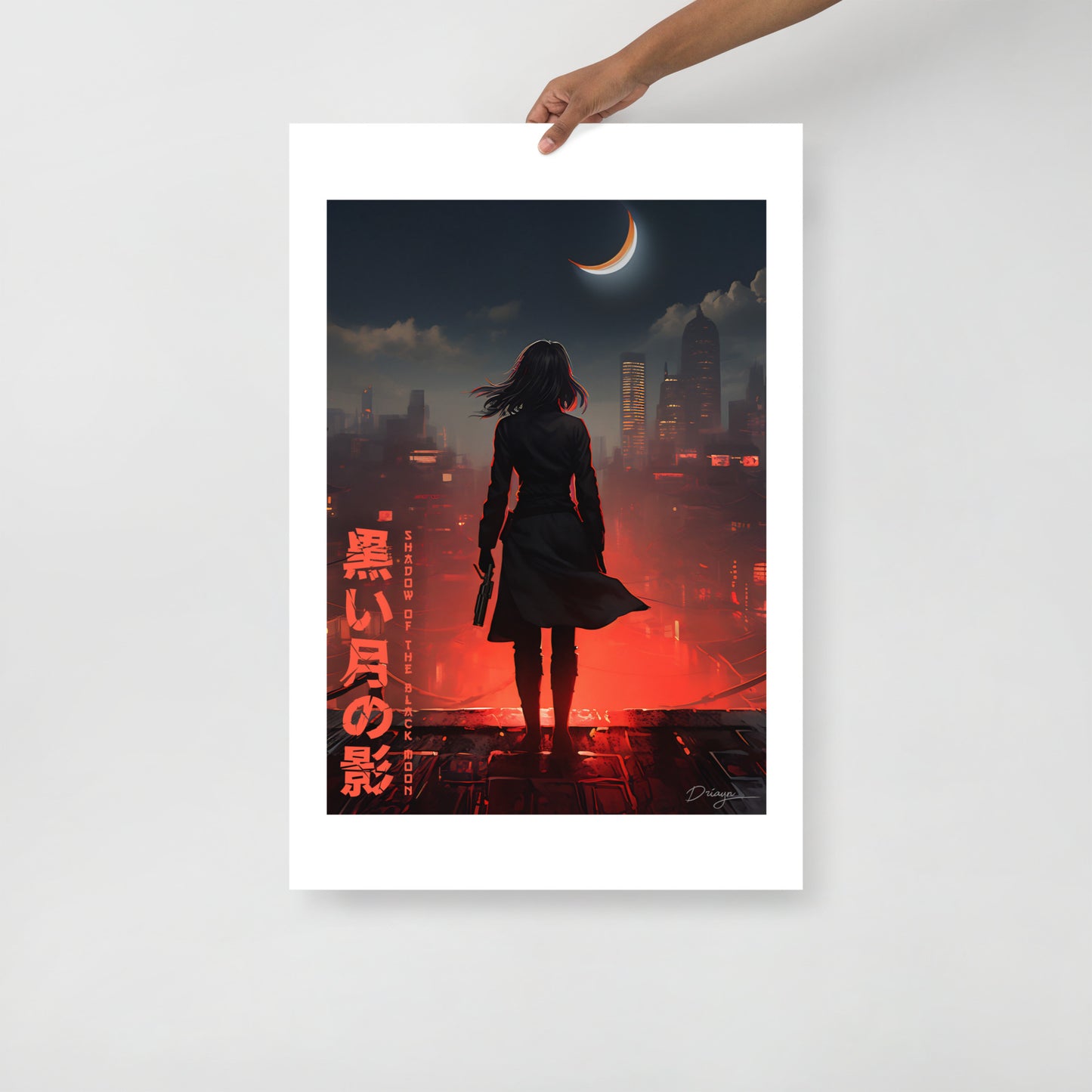 Shadow of the Black Moon [Blaster Edit] - Matte paper poster (Portrait version - white borders)