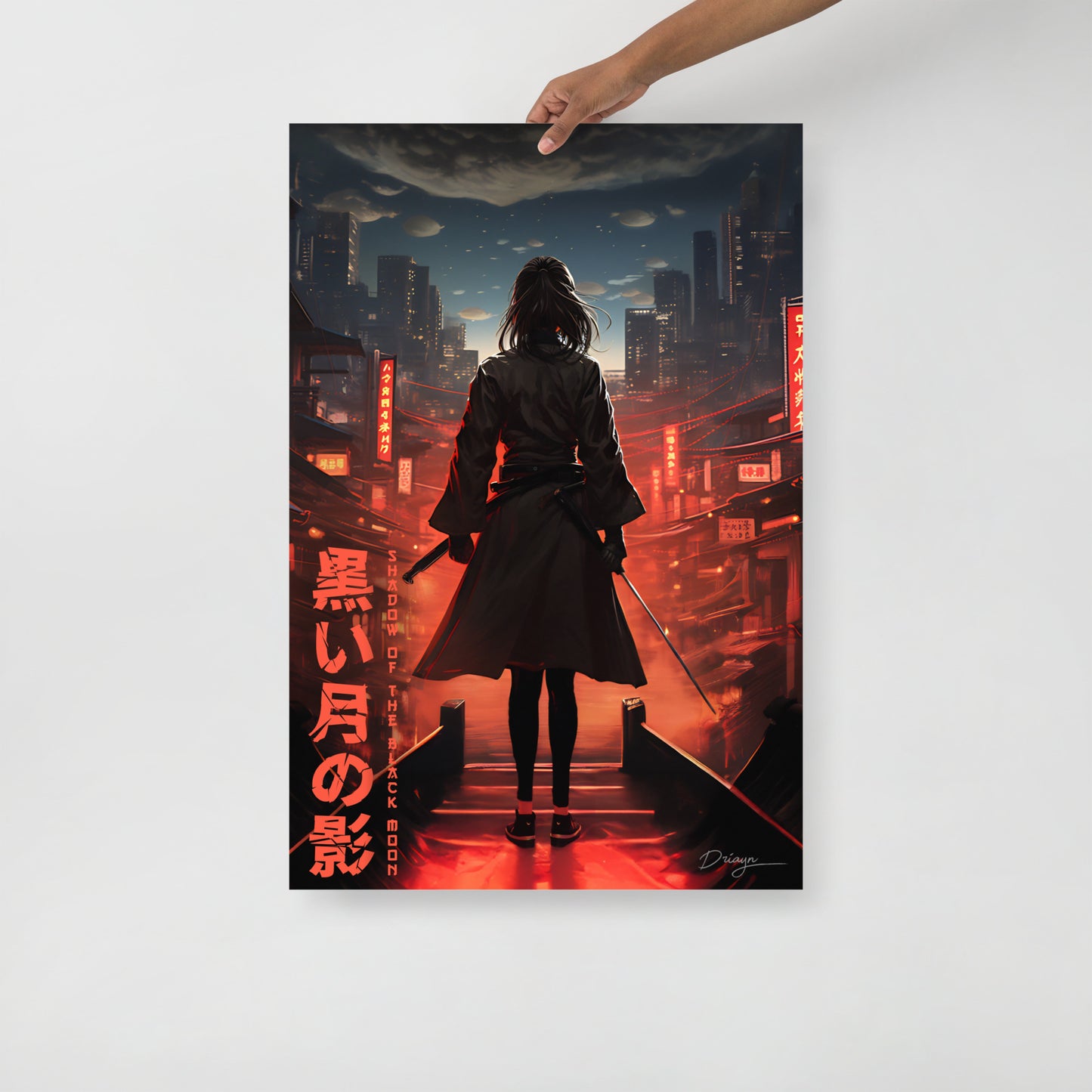 Shadow of the Black Moon [Katana Edit] - Matte paper poster (Portrait version)