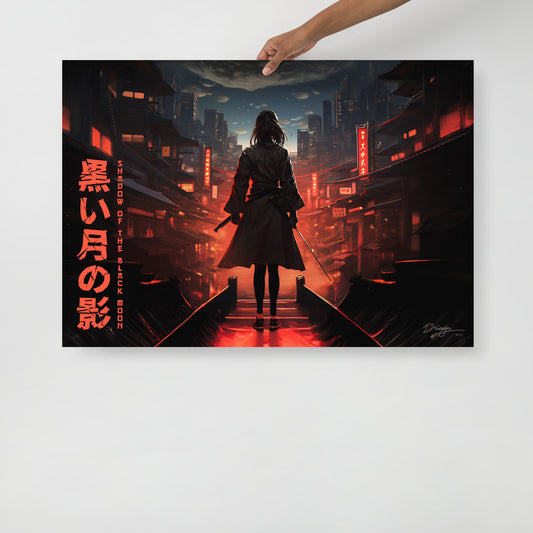 Shadow of the Black Moon [Katana Edit] - Matte paper poster (Landscape version)