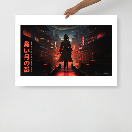 Shadow of the Black Moon [Katana Edit] - Matte paper poster (Landscape version - 16/9 format)