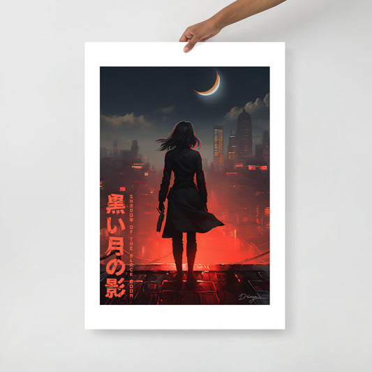 Shadow of the Black Moon [Blaster Edit] - Matte paper poster (Portrait version - white borders)