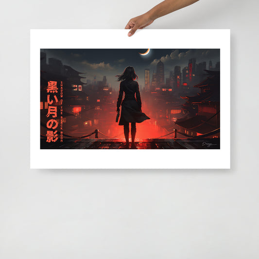 Shadow of the Black Moon [Blaster Edit] - Matte paper poster (Landscape version - 16/9 format)