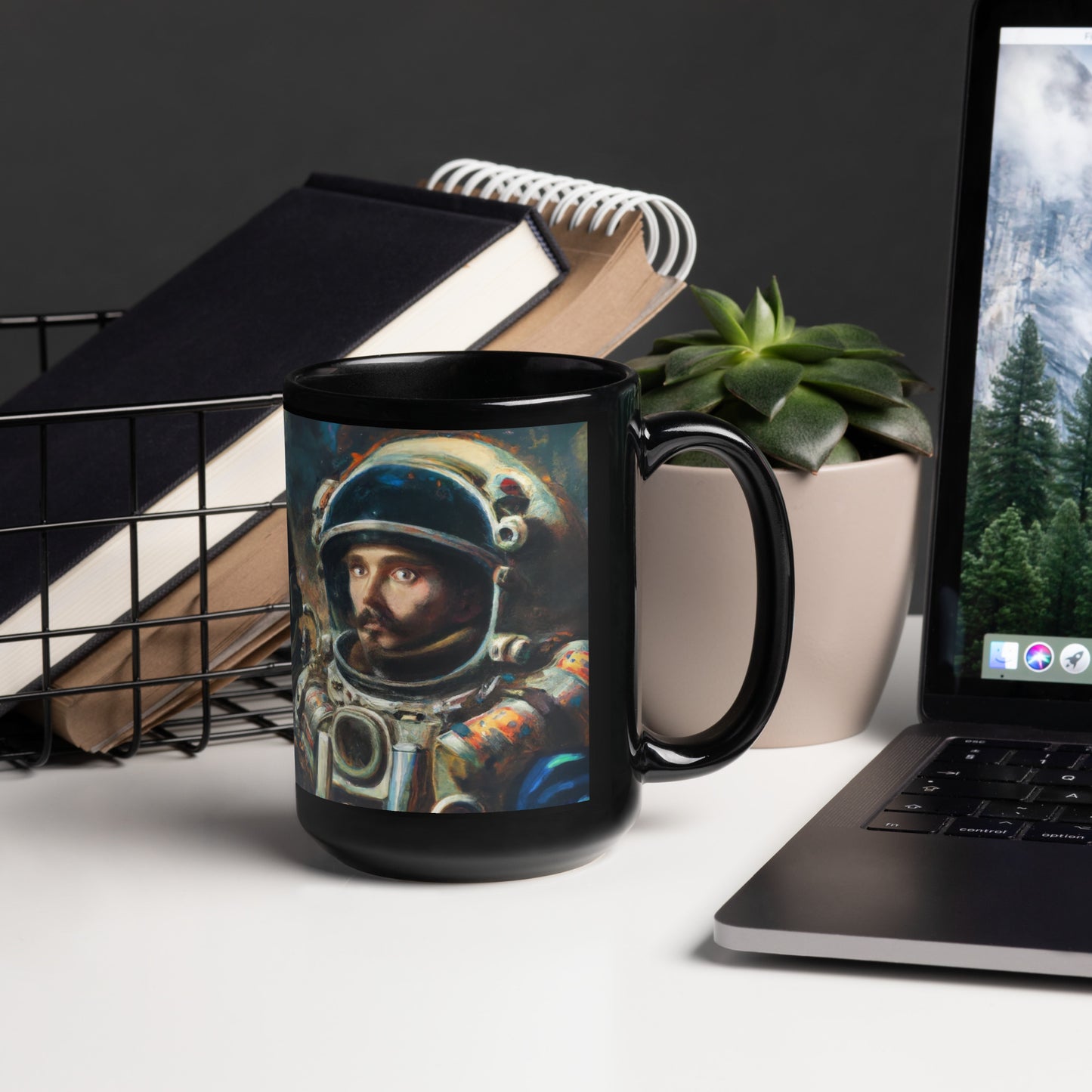 The New Explorers | Space Exploration Collection (Black Glossy Mug)